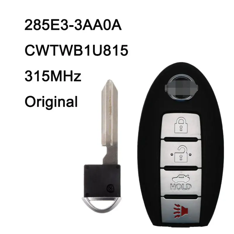 285E3-3Aa0a Cwtwb1u815 Keyless Proximity Smart Key 315Mhz Pcf7952 Id46 Chip For Nissan Sentra 4 Button 2