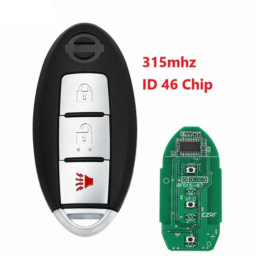 285E3-Ikm0d Cwtwb1u808 Smart Key 315Mhz Pcf7952a Id46 Chip For Nissan Cube Juke Quest Leaf Versa Note 3 Button 1