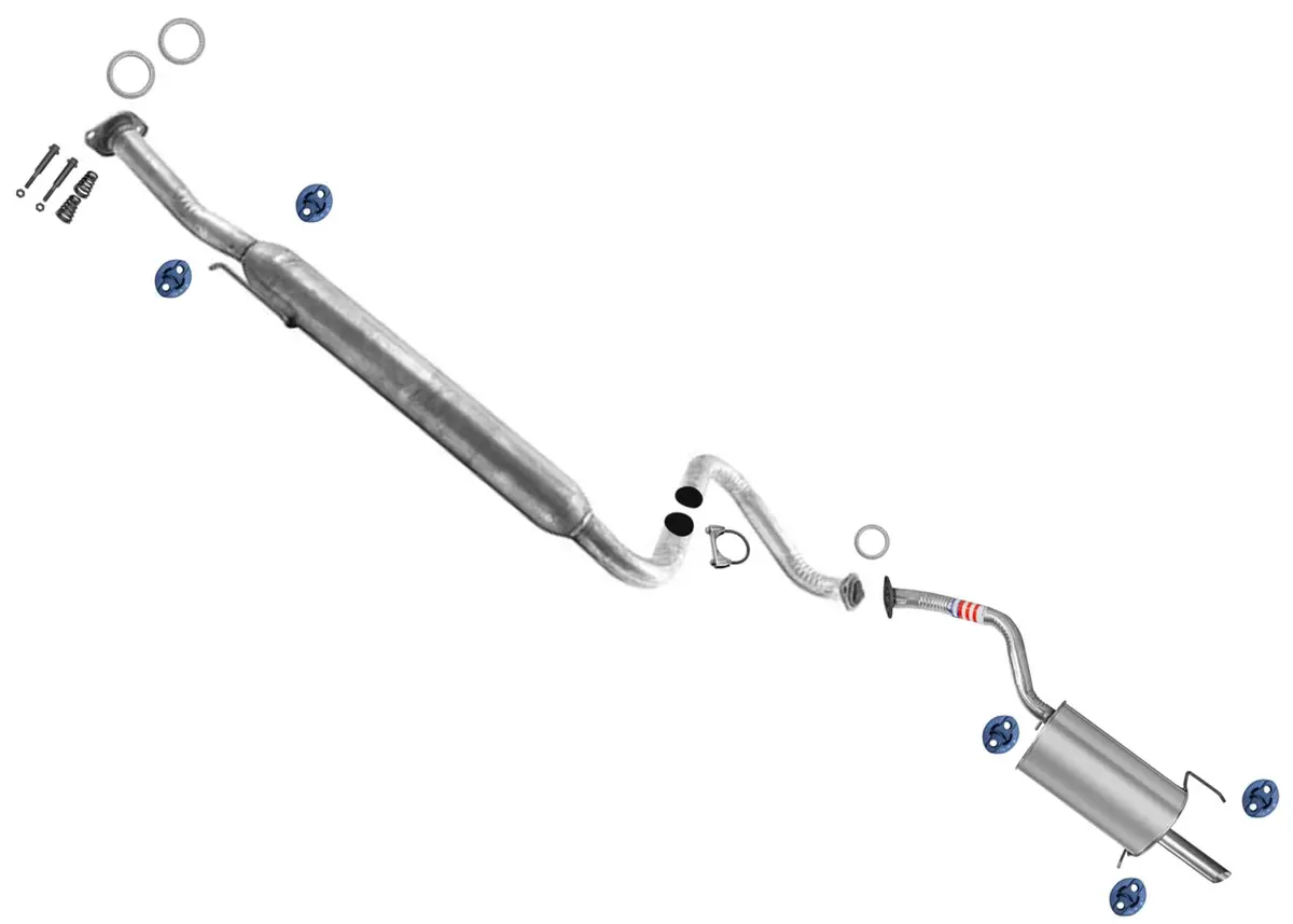 Resonator Pipe Axle Pipe Muffler Gaskets Bolts Hangers For Sentra 2007-2012 2.0L 1