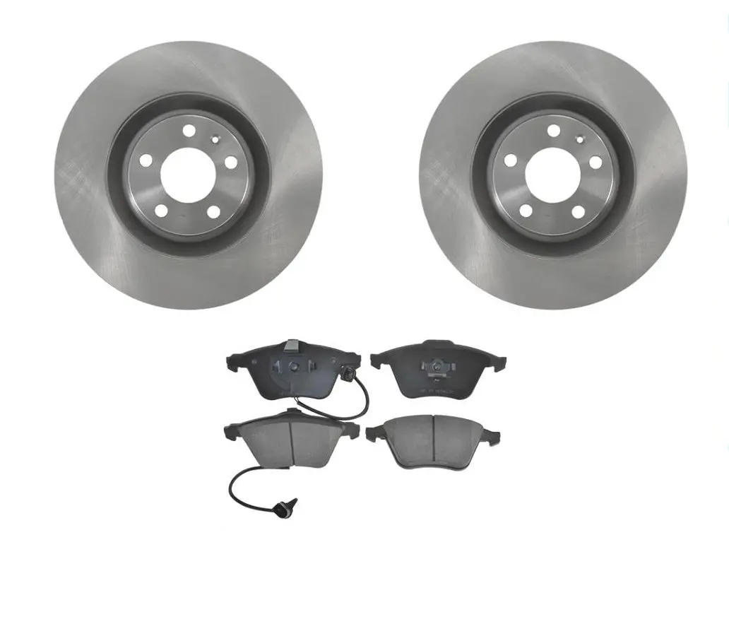 345Mm Front Disc Brake Rotor & Ceramic Brake Pads For Audi S4 2004 2008 2009 1