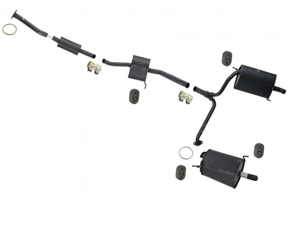 Resonator Pipe L&R Dual Mufflers For Honda Accord 2003 2004 2005 4Dr Sedan V6 1