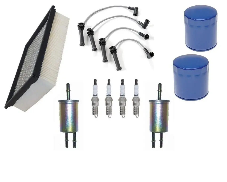 Ignition Wire Set Air Gas Oil Filter Sparl Plugs For 2001-2012 Ford Ranger 2.3L 1