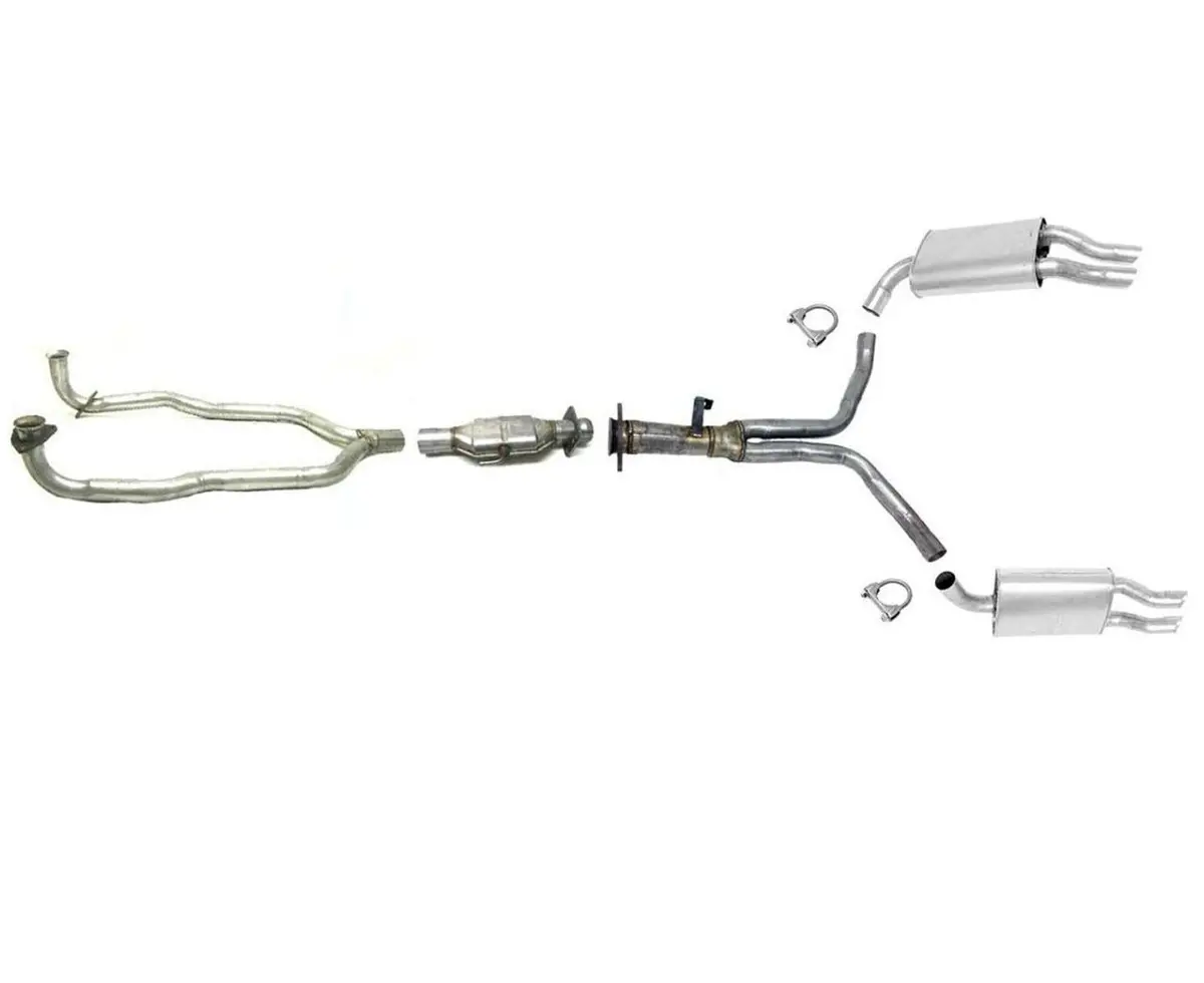 For 86-90 Corvette Muffler Exhaust System With Engine Y Pipe Main Converter 1
