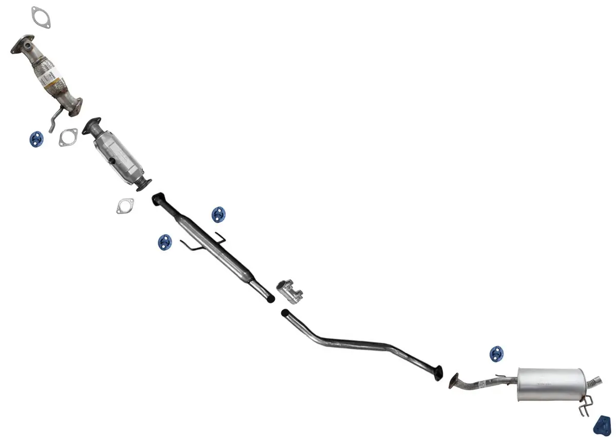 Resonator Ext Pipe Muffler Exhaust System For Kia Forte 2011 2013 2.0 Hatchback 1