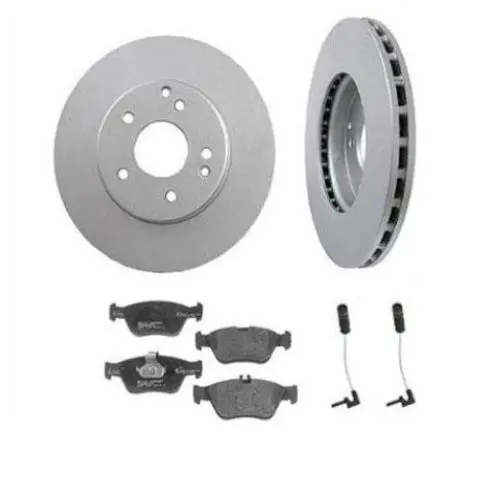 Front Vented Brake Rotors Brake Pads & Sensors For Mercedes Benz Slk230 1998-04 1