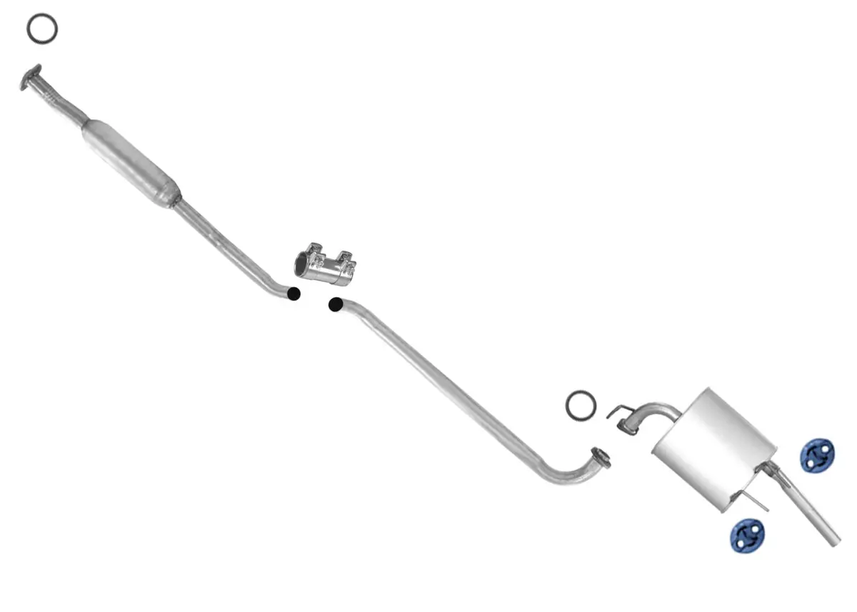 Extension Resonator Pipe & Muffler For Toyota Corolla 1.6L 1993 1994 1995 1