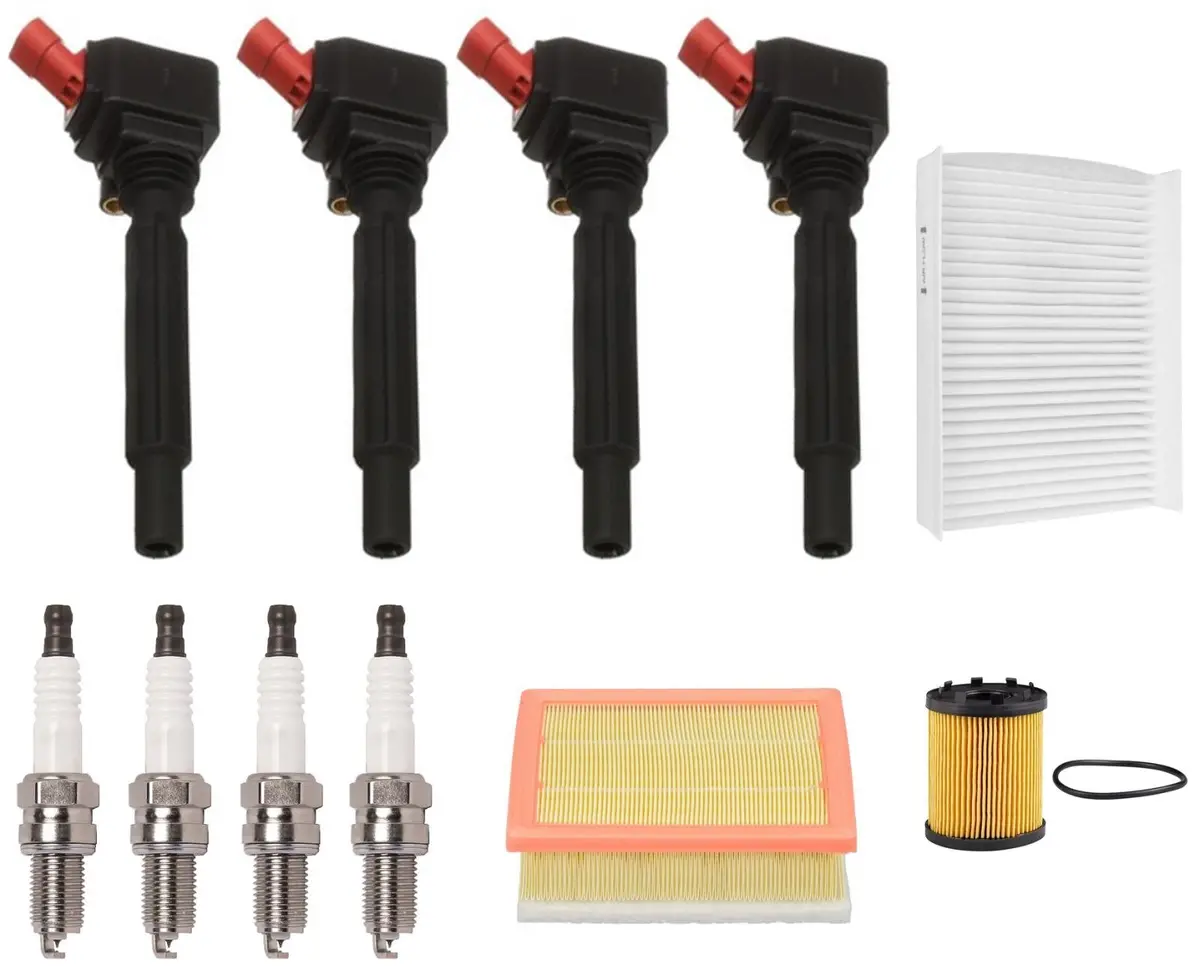 Ignition Coils Spark Plugs Air Cabin & Oil Filters For Renegade 1.4L 2015-2018 1