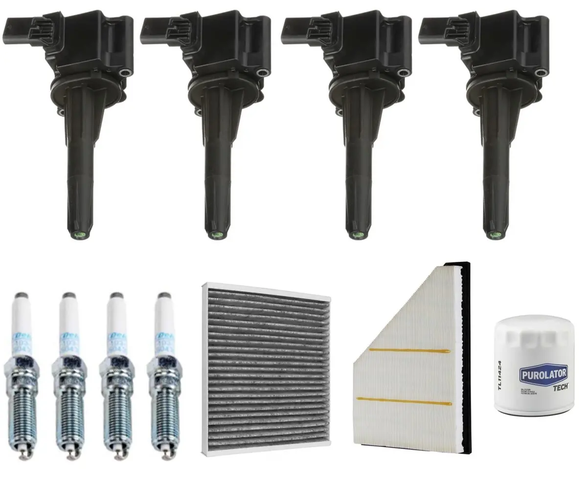 Ignition Coils Iridium Spark Plugs Tune Up Kit For Gmc Acadia 2.0L 2020-2022 1