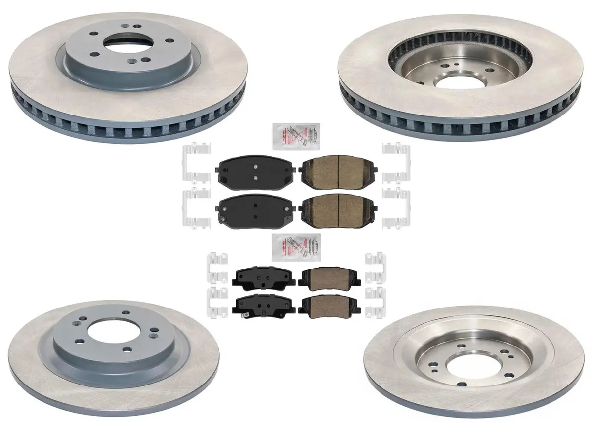 Front Rear Disc Brake Rotors & Disc Brake Pads For Hyundai Tucson 2022 2023 2024 1