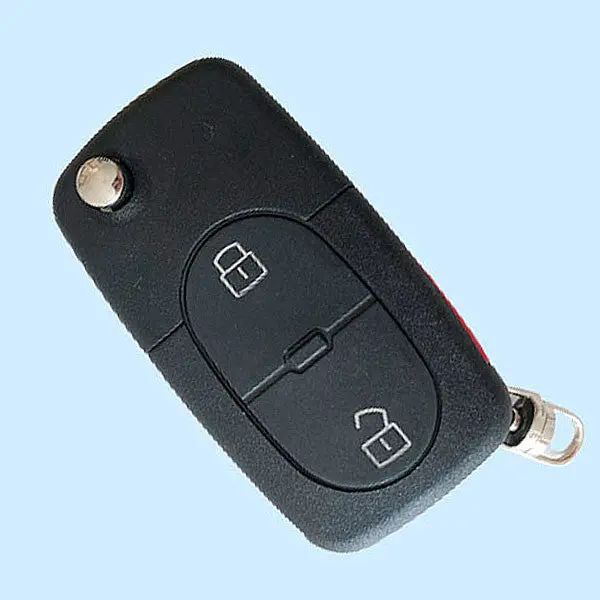 2+1 Buttons Flip Remote Key Shell For Audi With Small Battery Holder - 5 Pcs 1