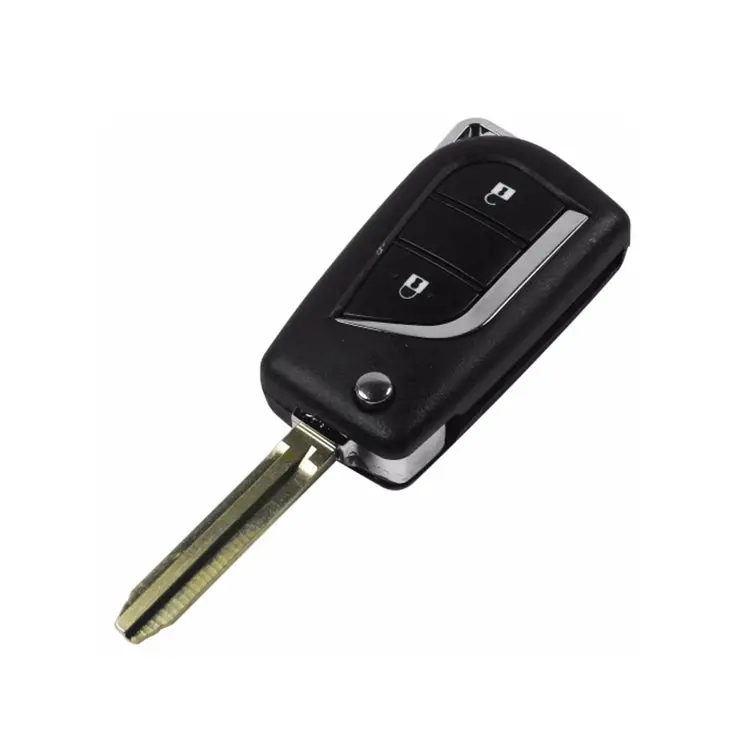 2 Buttons Flip Remote Key Shell For Toyota With Toy43 Blade - 5 Pcs 1