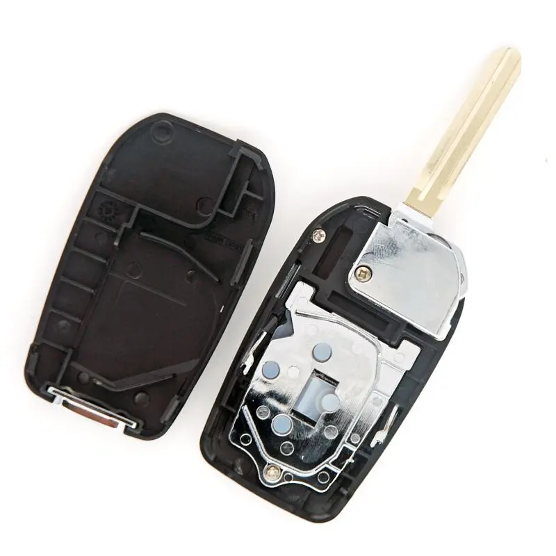 2 Buttons Modifiled Flip Remote Key Shell For Toyota ~ Pack Of 5 2