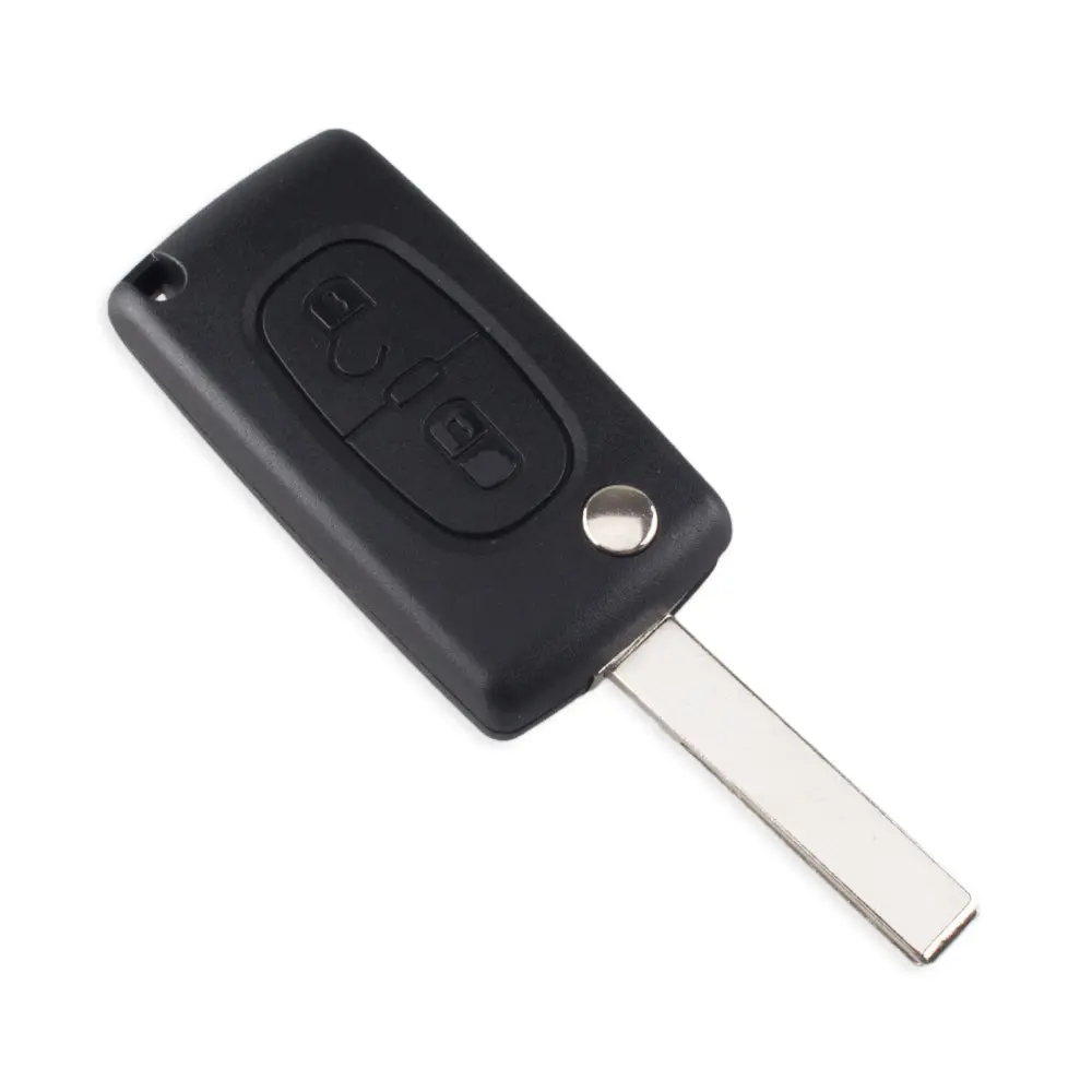 2 Buttons Remote Flip Key Car Key For Peugeot 207 307 308 407 2001-2005 433Mhz Ask Pcf7961 Hu83 Blade Ce0523 2