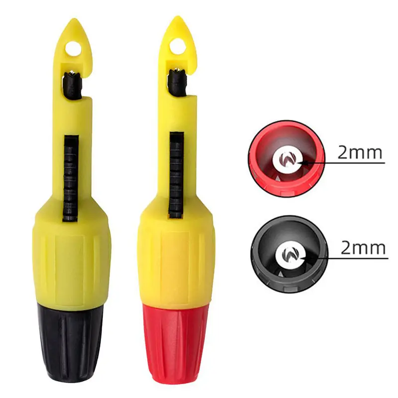 2Pcs/Set 2Mm Socket Insulation Wire Piercing Puncture Probe Test Hook Clip Automotive Car Repair P30039 1