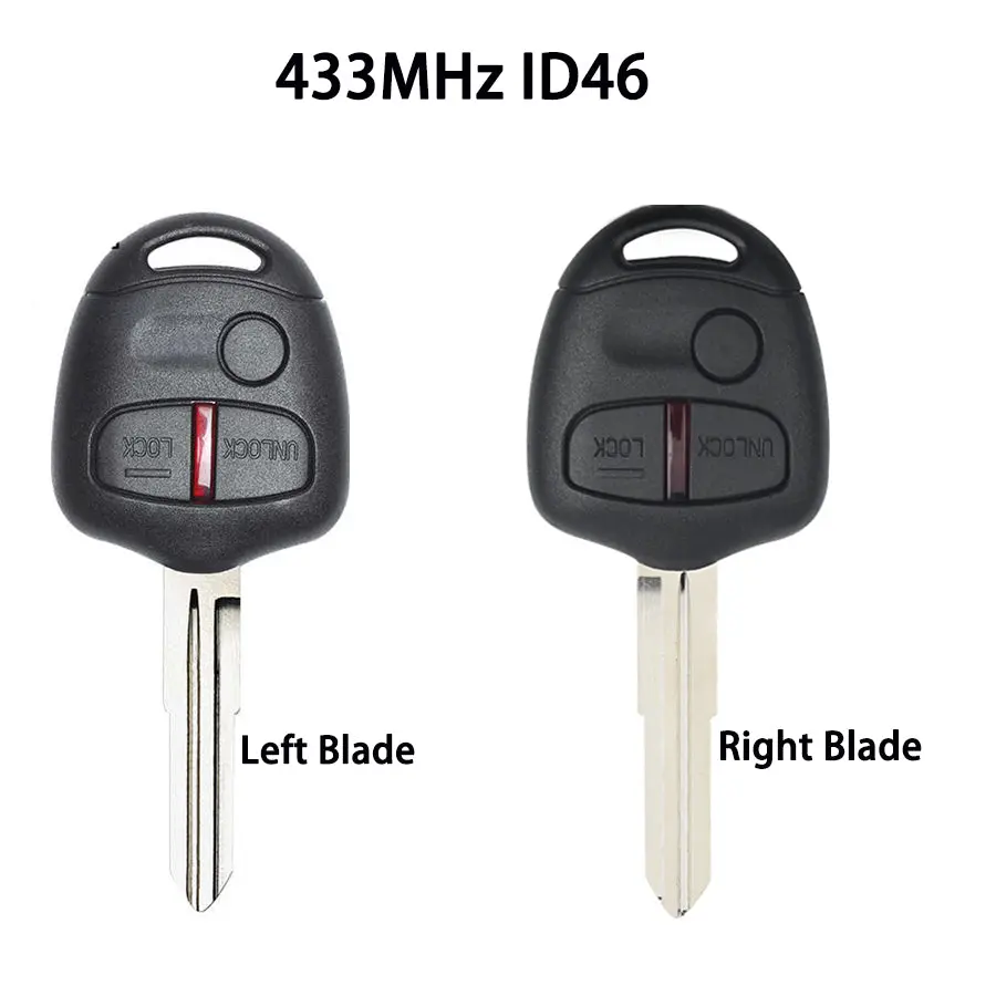 3 Button Remote Control Key 433Mhz Id46 For Mitsubishi Outlander Pajero Triton Asx Lancer Shogun Mit8 Mit11 Blade 1