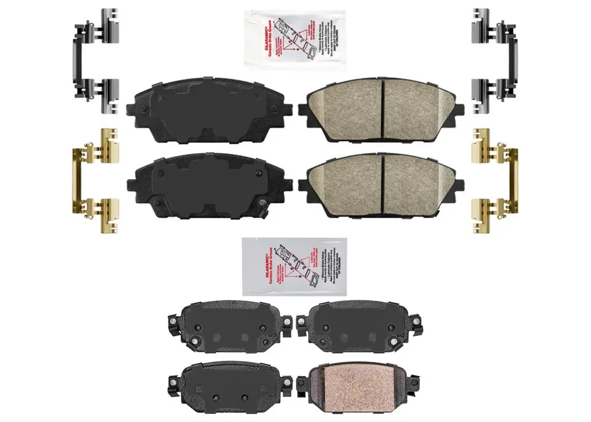 Ame Front & Rear Ceramic Disc Brake Pads Hardware For Mazda Cx-3 2019 2020 2021 1