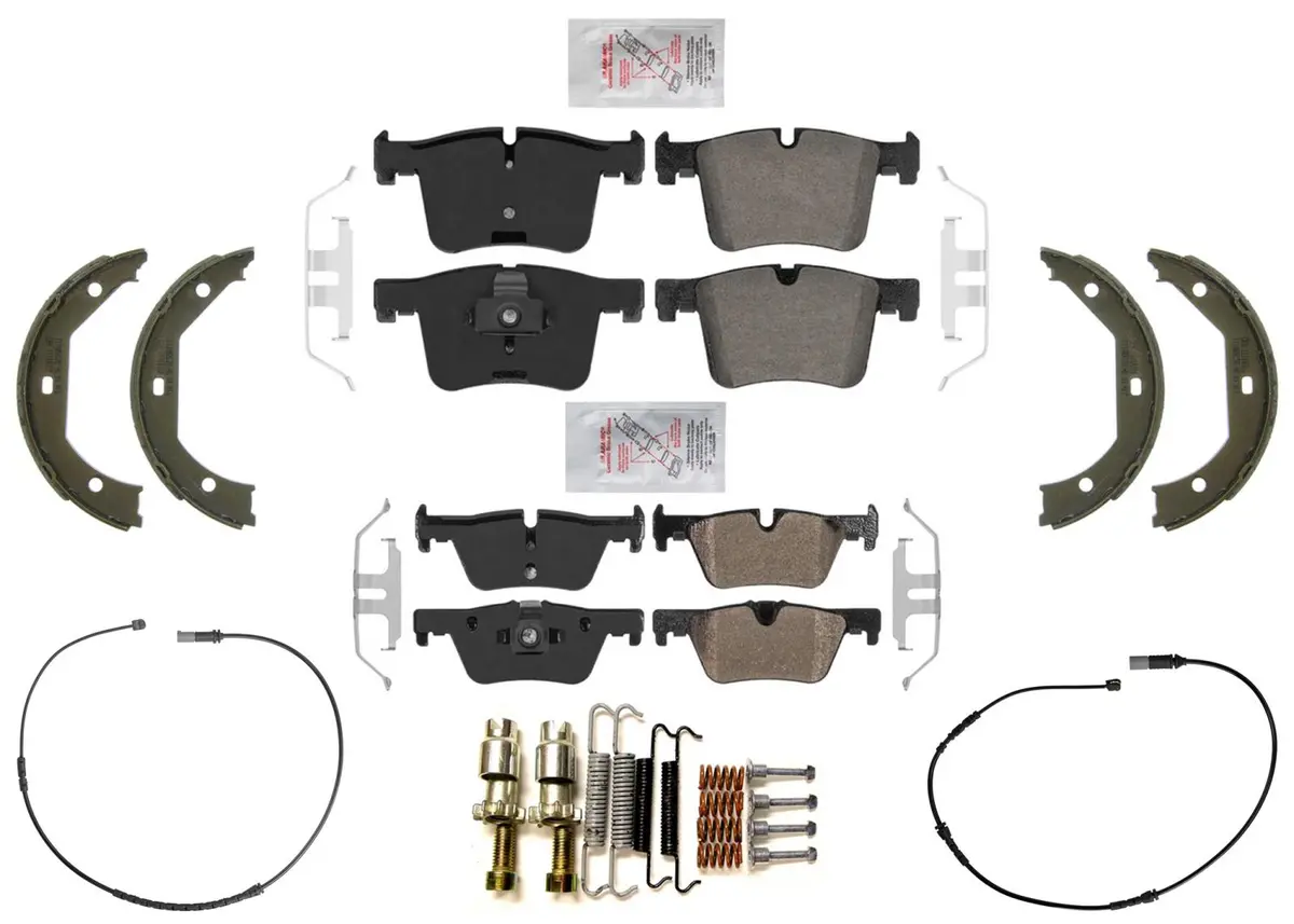 Front Rear Disc Brake Pads Parking Shoes Hardware For Bmw 320I Xdrive 2013-2018 1
