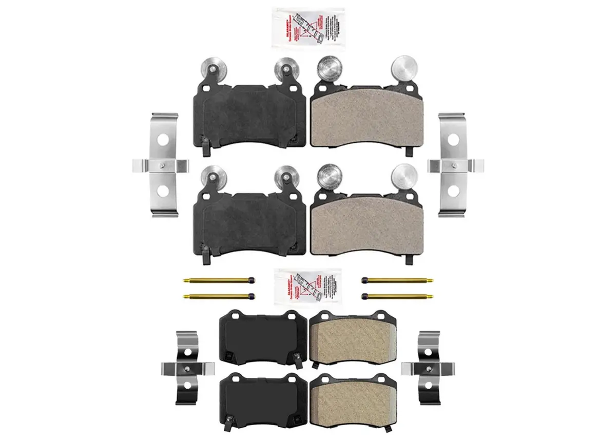 Front & Rear Semi Metallic Disc Brake Pads For Tesla S 2012 2013 2014 2015 1