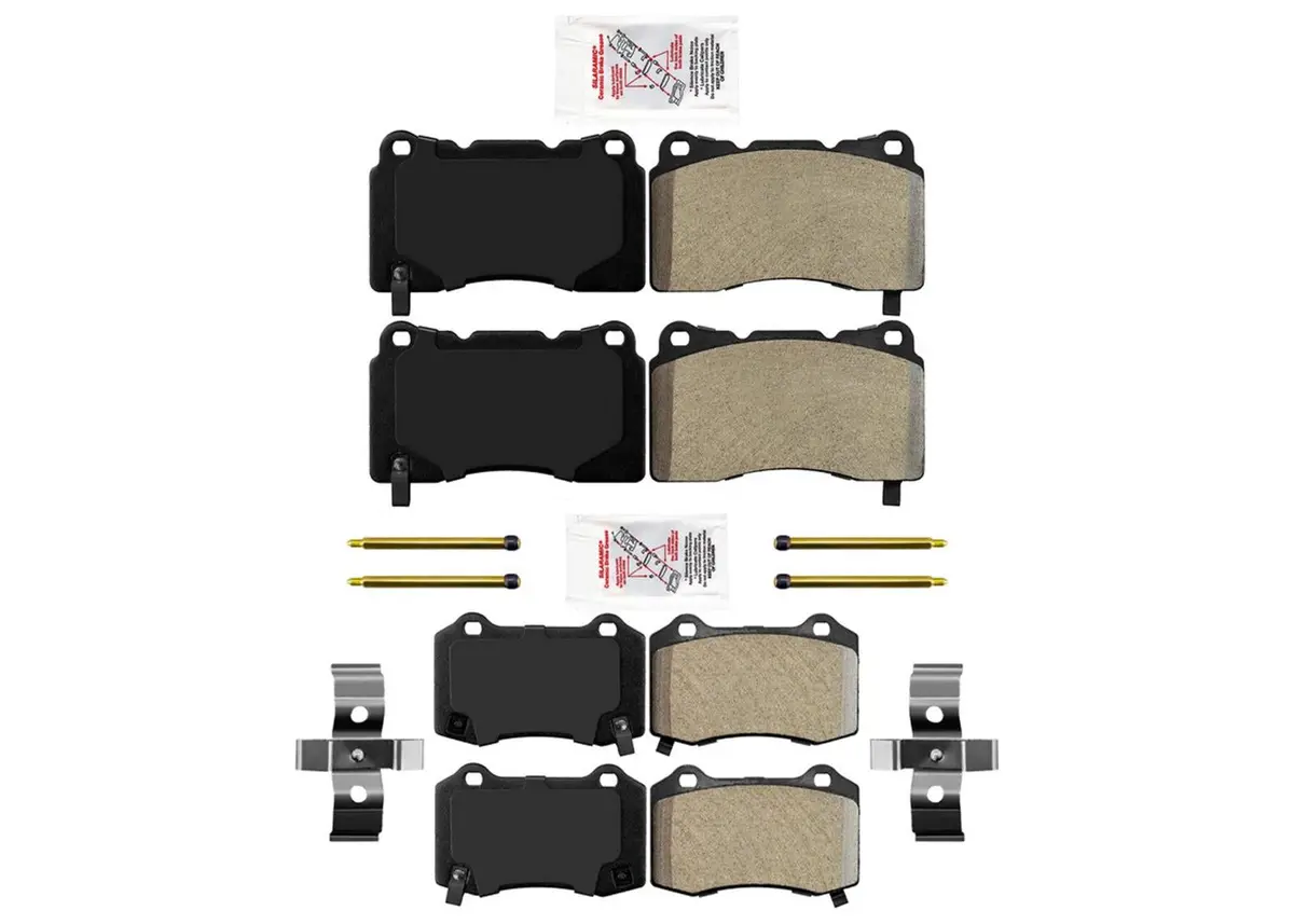 Front & Rear Semi Metallic Disc Brake Pads For Tesla S 2017 2018 2019 2020 1