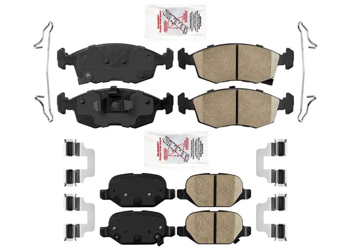 Ame F&R Ceramic Disc Brake Pads For Fiat 500 2012-2019 1.4L Natural Aspirated 1