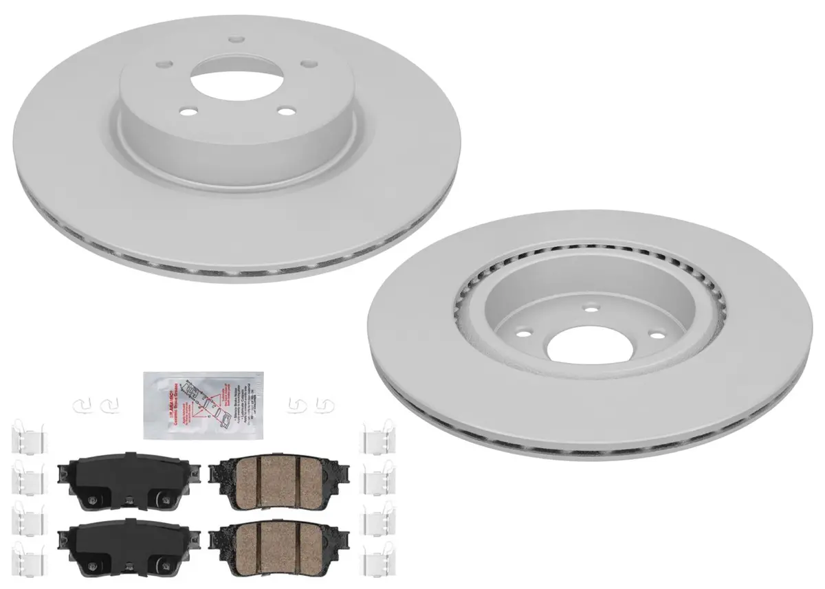 Rear Coated Disc Brake Rotors & Pads For Nissan Ariya 330Mm 2023-2024 Fwd Awd 1