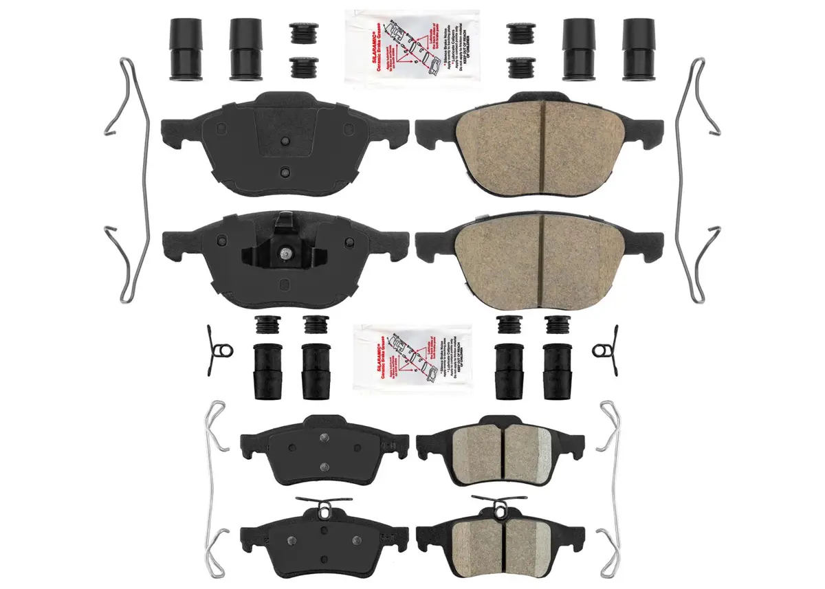 Ame Front & Rear Ceramic Disc Brake Pads Hardware For Ford Ecosport 2018-2022 1
