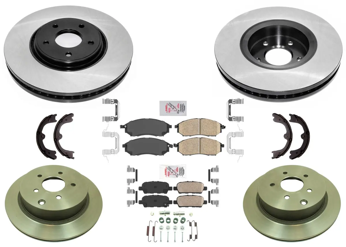 Front & Rear Performance Carbon Disc Brake Rotors Pads For Infiniti Fx45 2006-08 1
