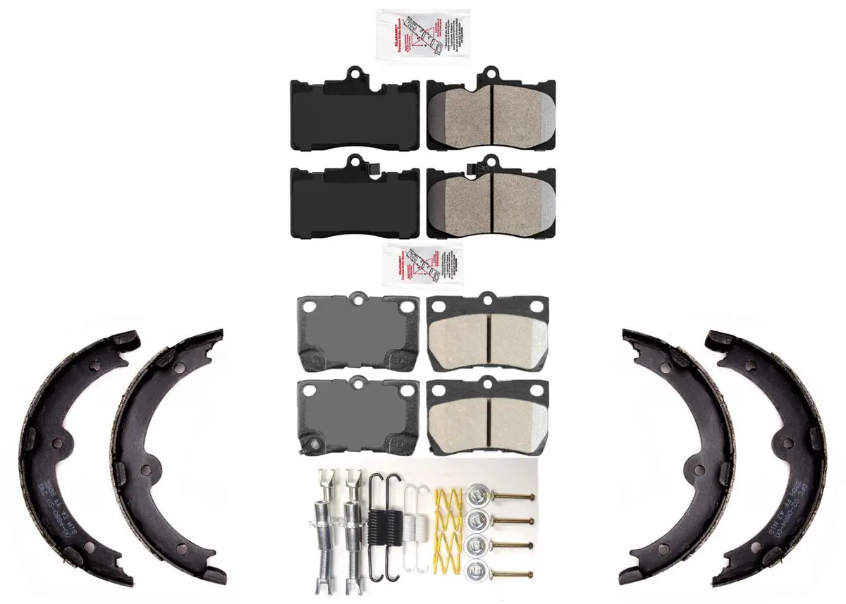 Front Rear Disc Brake Pads Parking Shoes For Lexus Is350 06 2009 2010 2011 2013 1