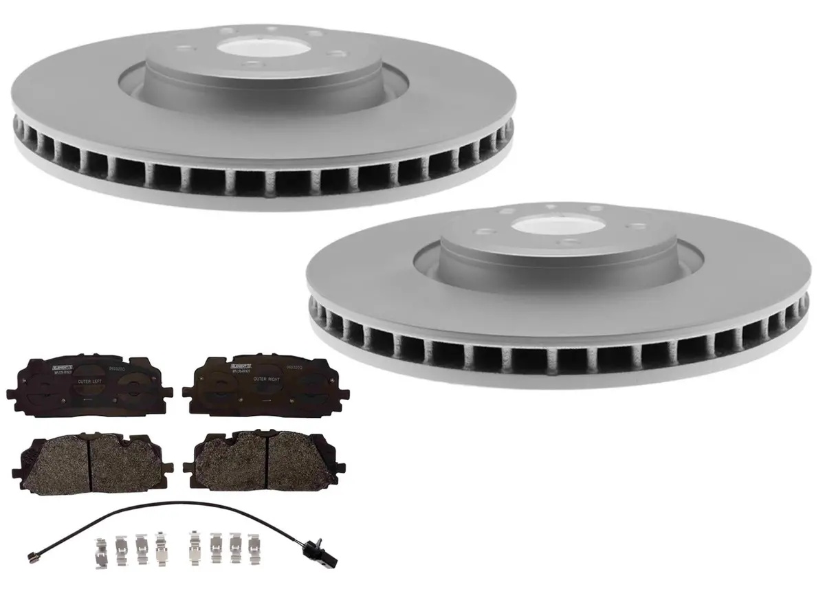 Front Coated Disc Brake Rotors & Brake Pads For Audi Q5 Phev 20-23 350Mm 1