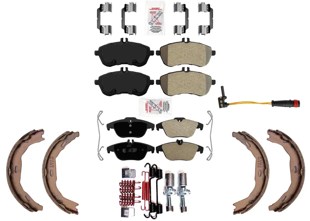 Front & Rear Disc Brake Pad Shoes For Mercedes Benz C300 Sport 2008 2010 2012 1