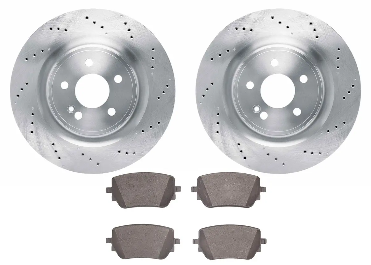 Rear Drilled Disc Brake Rotors Brake Pads For Mercedes Benz Cla35 Amg 2020-2025 1