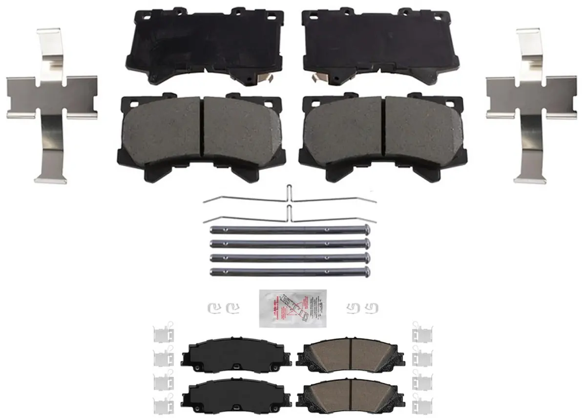Front & Rear Ame Ceramic Disc Brake Pads For Toyota Tundra 2022 2023 2024 2025 1
