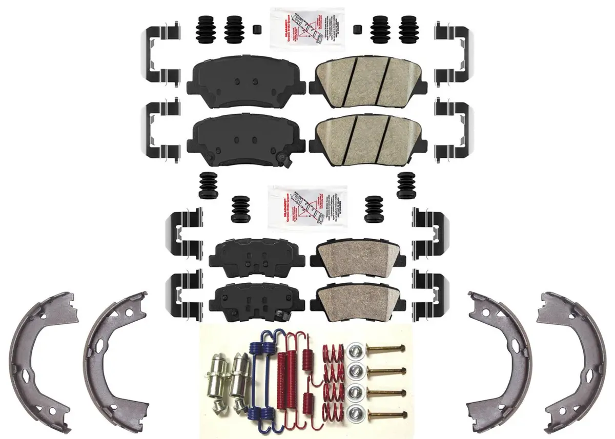 Front & Rear Ceramic Disc Brake Pads Shoes For Hyundai Azera 2012 2014 2017 1