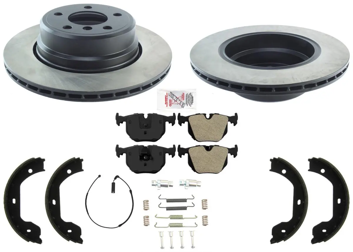 Rear Performance Carbon Disc Brake Rotors Pads For Bmw X5 2002-2006 4.6 4.8L V8 1