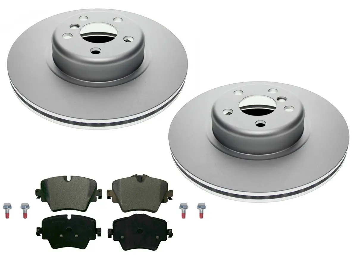 Front 330Mm Coated Rotors & Eps Brake Pads For Bmw X3 2.0L 2018 2019 2020 2024 1