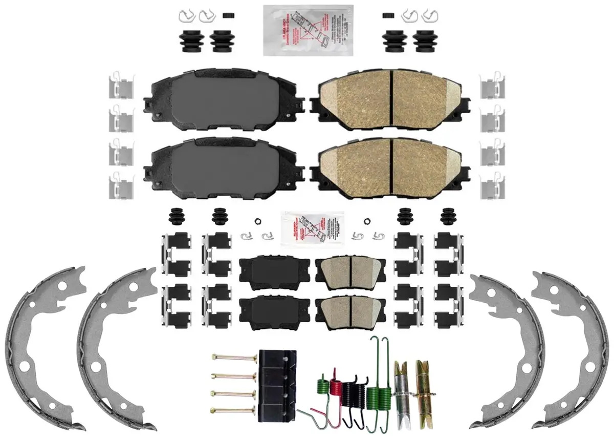 Front & Rear Disc Brake Pads For Toyota Rav4 2006-2018 W/ 3Rd Row Seating 296Mm 1
