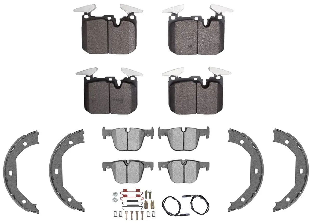 Front & Rear Disc Brake Pads & Sensors For Bmw 340I / 340I Xdrive 2016 2017 2018 1