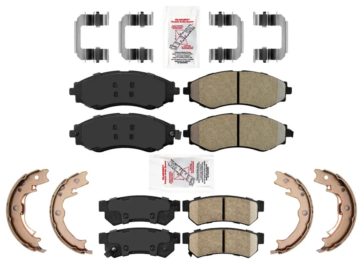 Front Rear Disc Brake Pads Parking Shoes For Chevrolet Spark Ev 2014 2015 2016 1
