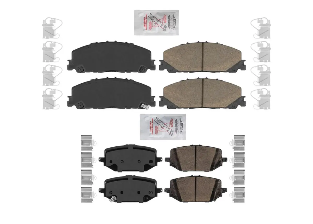 Front & Rear Upgraded Ame Ceramic Disc Brake Pads For Honda Pilot 2023 2024 2025 1
