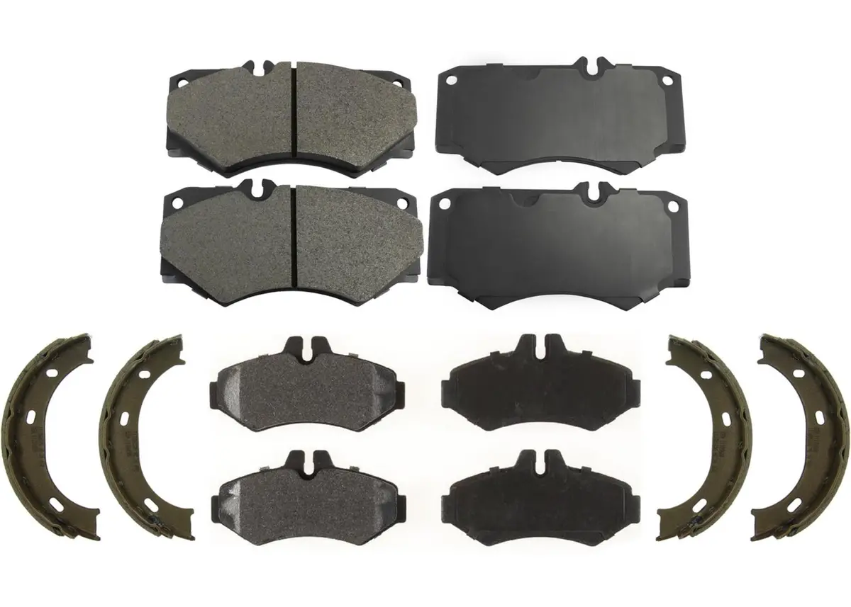 Front Rear Disc Brake Pads Parking Shoes For Mercedes G55 Amg 2003 2005 2008 1