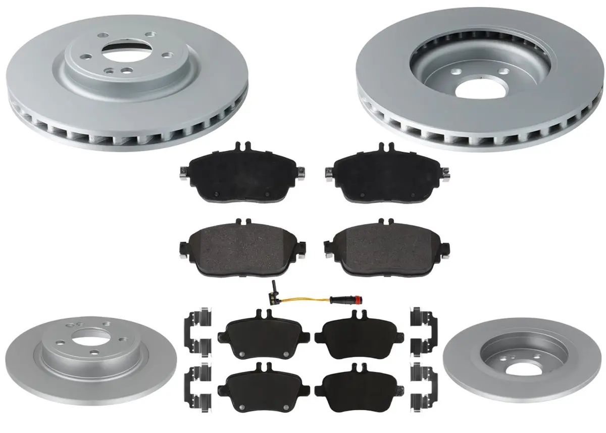 Front & Rear Geo Coated Brake Rotors & Eps Brake Pads For Cla250 2014 2015 2019 1