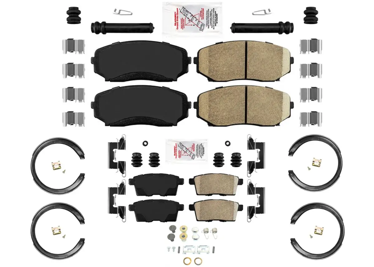 Front And Rear Ceramic Disc Brake Pads Parking Shoes For 2007-2015 Mazda Cx-9 1