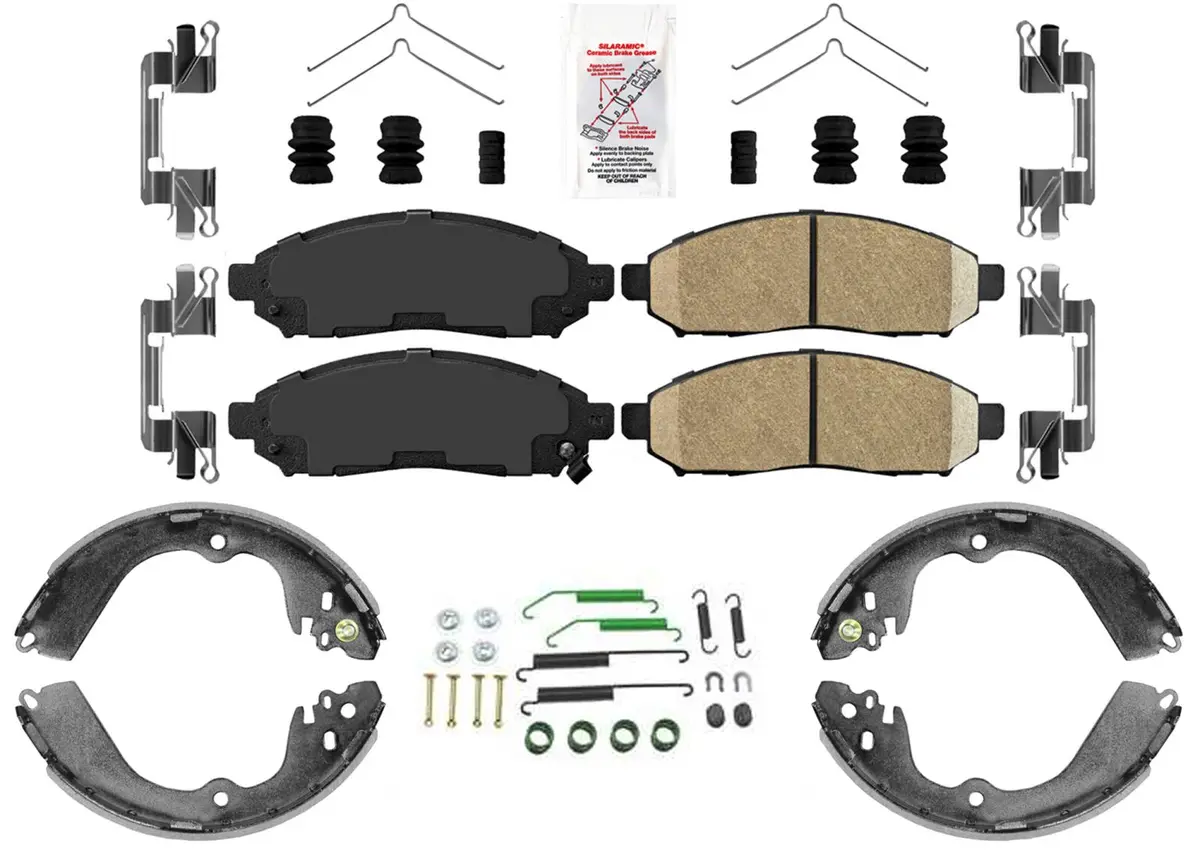 Front Disc Brake Pads & Brake Shoes & Springs For Nissan Nv200 2013 2015 2021 1