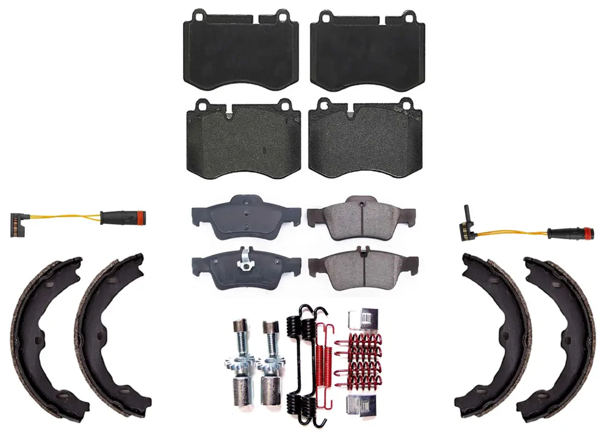 Front & Rear R90 Pads Parking Shoes For Mercedes Benz 07-13 S550 W Sport Package 1