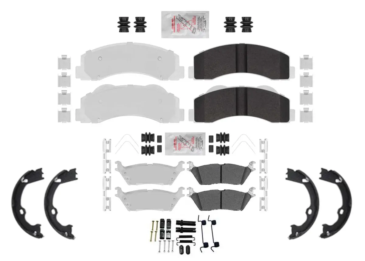 Heavy-Duty Max Galvanized Disc Brake Pads For Ford F150 15-17 W Electric Parking 1