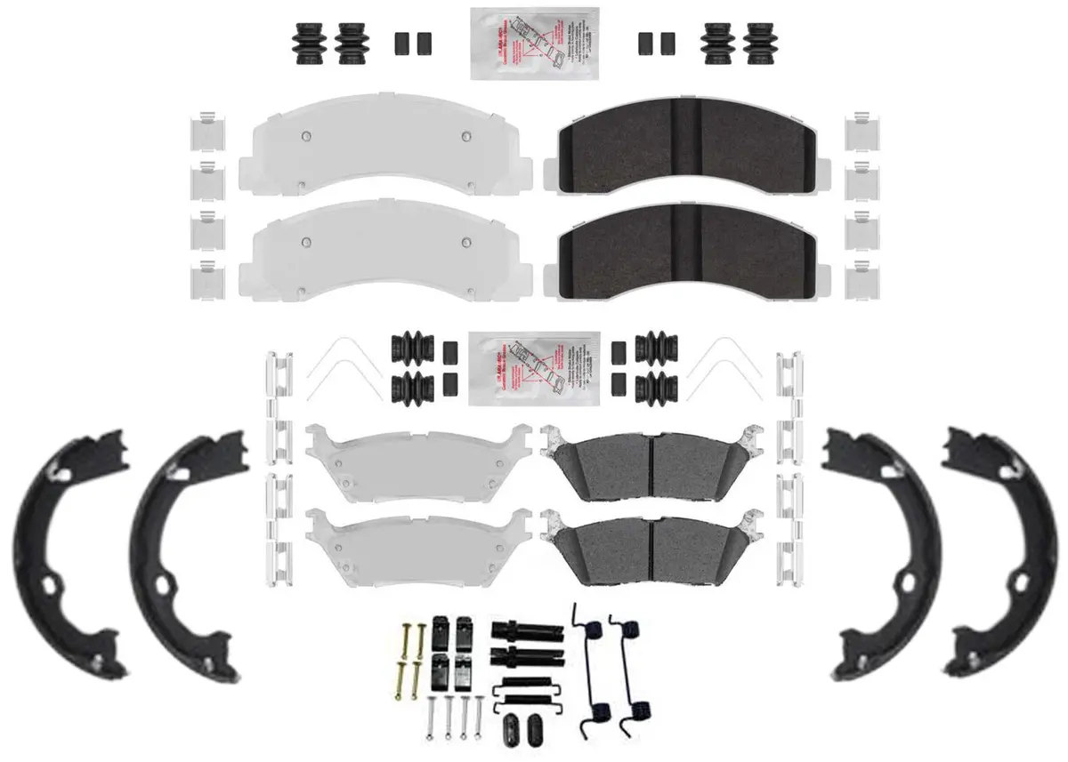 Heavy-Duty Galvanized Disc Brake Pads For Ford F150 18-20 W/Electric Parking 1