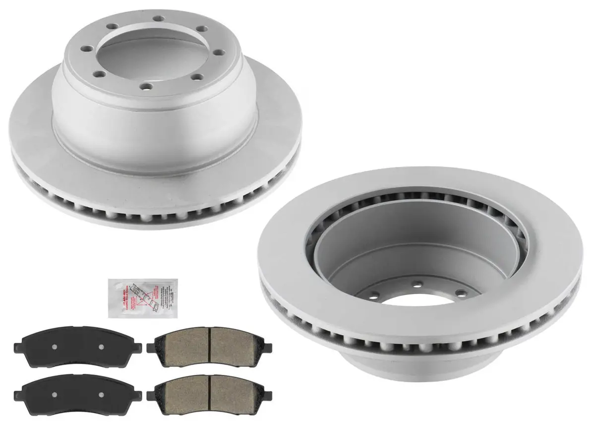 Rear Disc Rotors & Brake Pads For Ford F-350 Super Duty 99-2004 Dual Rear Wheels 1