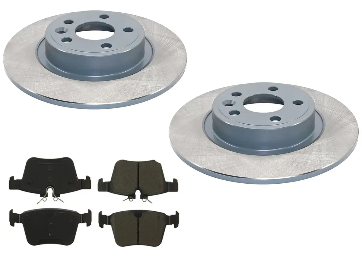 Rear Coated Brake Rotors & Eps Brake Pads For Range Rover Evoque 2016 2017 2019 1