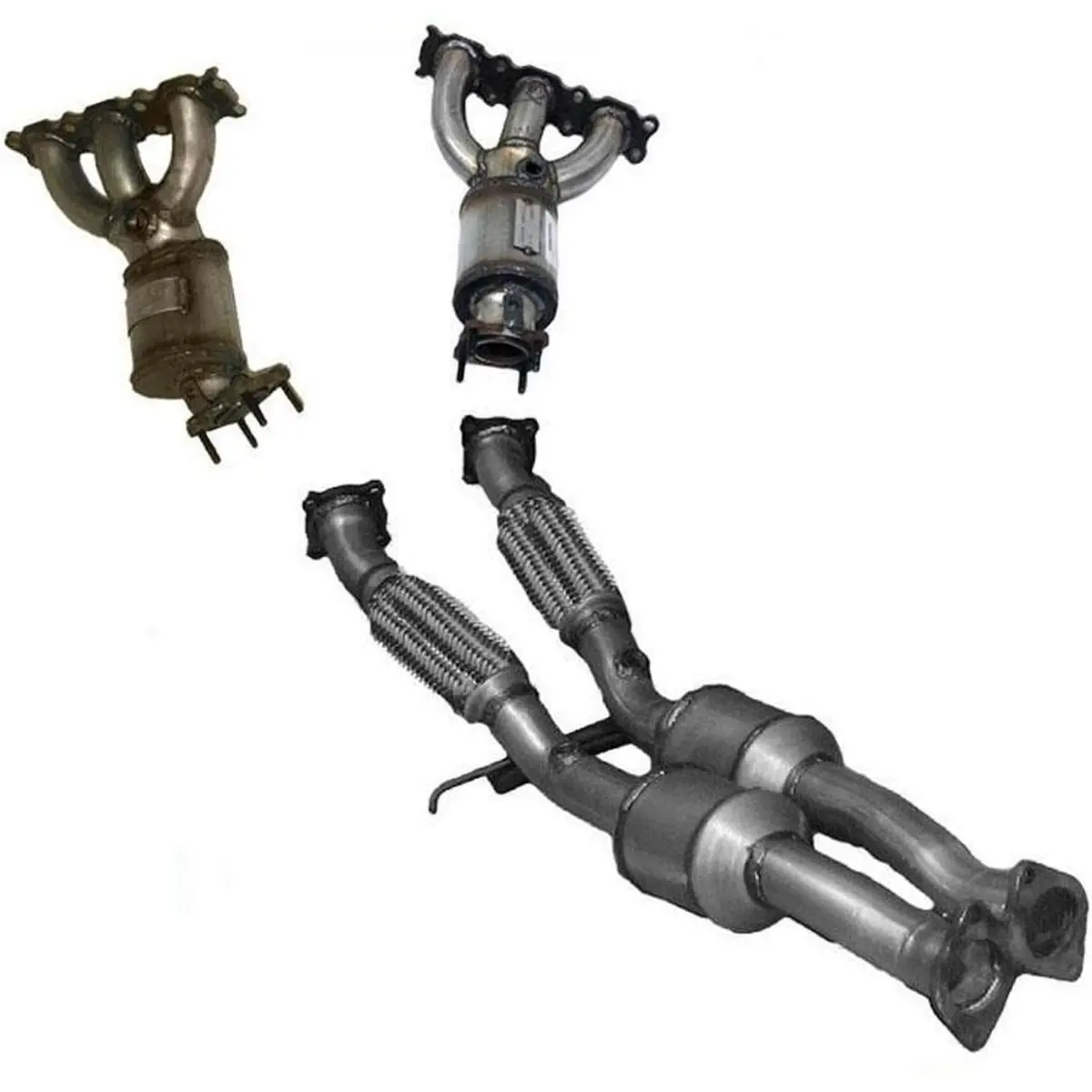 For 07-12 Volvo Xc90 3.2L Manifold Catalytic Converters & Rear Lower Converter 1