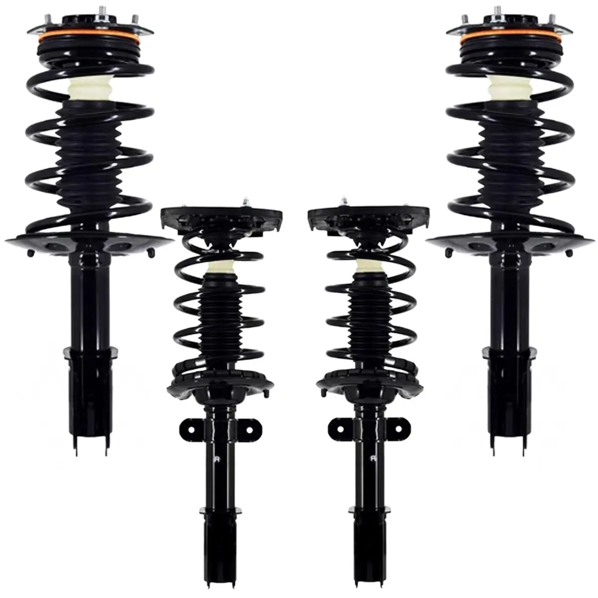 Front Rear Complete Struts W/ Coil Spring For Chevrolet Impala 2004 2005 16" Rim 1